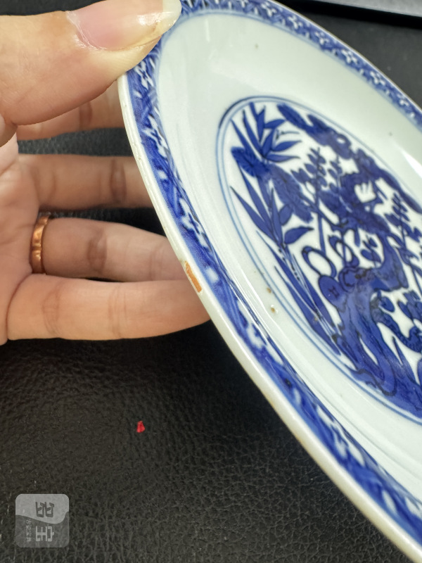 明 青花松竹梅纹盘 - 图9